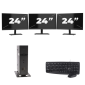 Atrust t176 USFF - Intel Atom x5-E8000 - 8GB RAM - 256GB SSD - Windows 11 + 3x 24 tuumaa Monitor