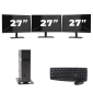 Atrust t176 USFF - Intel Atom x5-E8000 - 8GB RAM - 256GB SSD - Windows 11 + 3x 27 tuumaa Monitor