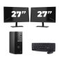 Dell OptiPlex 7000 USFF - Intel Core i7 12. sukupolvi - 16Gt RAM - 256Gt SSD - Windows 11 + 2x 27 tuuman näyttö