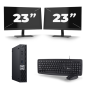 Dell OptiPlex 7070 Micro USFF - Intel Core i3-9e Generatie - 8GB RAM - 256GB SSD - Windows 11 + 2x 23 inch Monitor