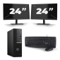 Dell OptiPlex 7080 USFF - Intel Core i5-10e Generatie - 8GB RAM - 256GB SSD - Windows 11 + 2x 24 inch Monitor