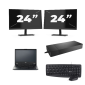 Fujitsu LIFEBOOK E5410 - Intel Core i3-10e Generatie - 14 inch - 8GB RAM - 256GB SSD - Windows 11 Home + 2x 24 inch Monitor