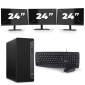 HP EliteDesk 800 G6 Tower - Intel Core i5-10e Generatie - 8GB RAM - 256GB SSD - Windows 11 + 3x 24 inch Monitor