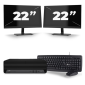 HP EliteDesk 800 G6 USFF - Intel Core i7 10. sukupolvi - 16Gt RAM - 256Gt SSD - Windows 11 + 2x 22 tuuman näyttö