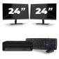HP EliteDesk 800 G6 USFF - Intel Core i7 10. sukupolvi - 16Gt RAM - 256Gt SSD - Windows 11 + 2x 24 tuuman näyttö