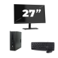 HP ProDesk 600 G2 USFF - Intel Core i7-6. sukupolvi - 8GB RAM - 256GB SSD - Windows 11 + 1x 27 tuuman näyttö