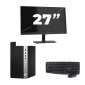 HP Prodesk 600 G5 Micro Tower - Intel Core i5 8. sukupolvi - 8 Gt RAM - 256 Gt SSD - Windows 11 + 1x 27-tuumainen näyttö
