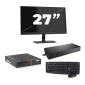 Lenovo ThinkCentre M700 USFF - Intel Core i5 6. sukupolvi - 8GB RAM - 256GB SSD - Windows 11 + 1x 27 tuuman näyttö