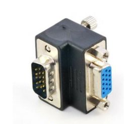15 HD VGA Gender Changer Adapter,90°angled , Female-Male