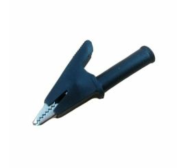 1* Plastic Handle Metal Alligator Clip, Black, Support 4MM Banana Connector