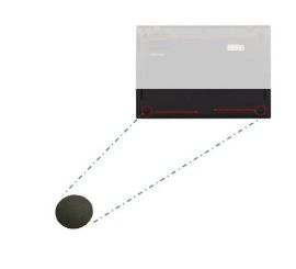1 Notebook Rubber Foot (Type-B) for Lenovo Think X1 Carbon 3rd & etc. (2013-2015)