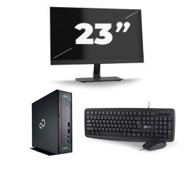 Fujitsu Esprimo Q556/2 USFF - Intel Core i5-7e Generatie - 8GB RAM - 256GB SSD - Windows 11 + 1x 23 inch Monitor