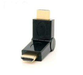 HDMI Male to Male Right Angle 90-180 Degree Adapter,Gilded