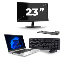HP EliteBook 630 G9 - Intel Core i5 12. sukupolvi - 13 tuumaa - 16Gt RAM - 256Gt SSD - Windows 11 + 1x 23 tuuman näyttö