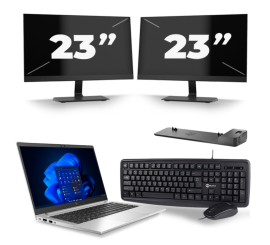 HP EliteBook 630 G9 - Intel Core i5 12. sukupolvi - 13 tuumaa - 16Gt RAM - 256Gt SSD - Windows 11 + 2x 23 tuuman näyttö