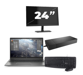 HP ZBook Firefly 14 G8 - Intel Core i7 11. sukupolvi - 14 tuumaa - 16Gt RAM - 256Gt SSD - Windows 11 Home + 1x 24 tuuman näyttö