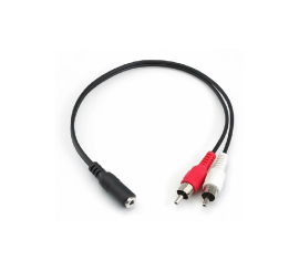 Jack 3.5mm Stereo Female to Dual RCA Stereo Audio Adapter Cable,0.2m