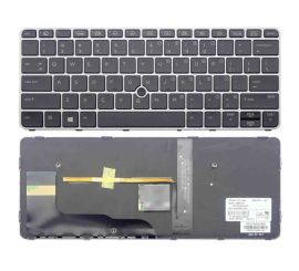 Notebook keyboard for HP EliteBook 725 G3 820 G3  with pointstick with frame silver