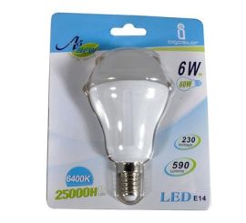 6W E14 LED lamp, 480lm, 6400K