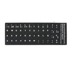 QWERTY ES keyboard stickervel