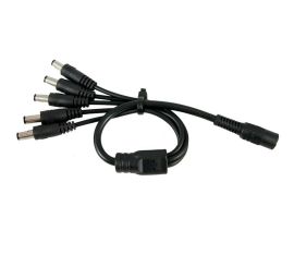 DC voeding splitter 1 naar 6 voor CCTV camera