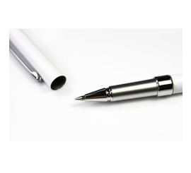 Universal stylus pen and Ordinary ball-point pen for Capacitive Screens-White