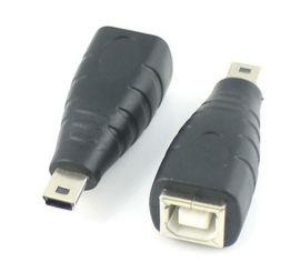 USB Mini B male to USB B female adapter