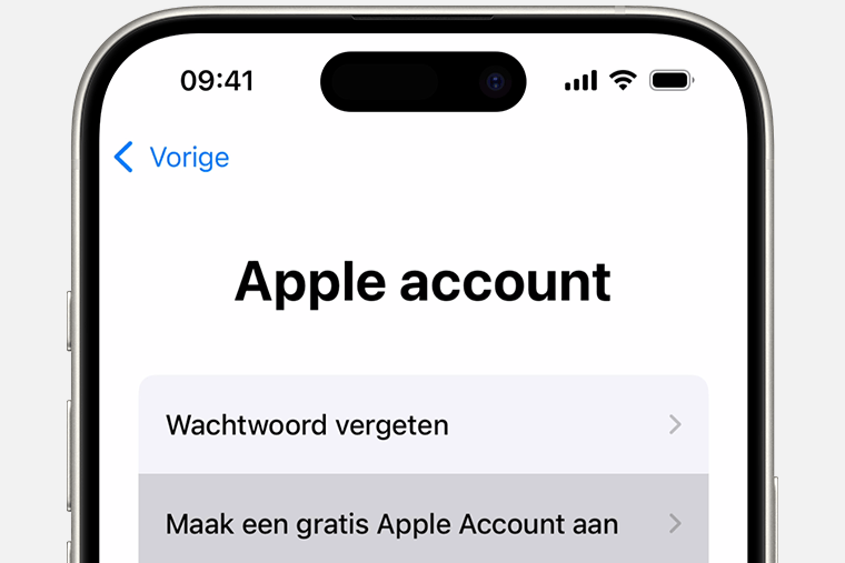 apple id aanmaken