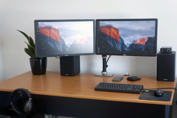 monitor arm voor 2 schermen